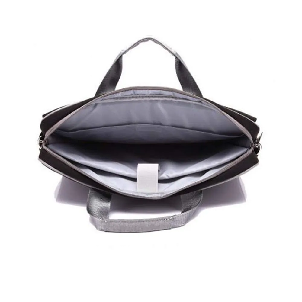 THE CLOWNFISH CoolBELL Casual Laptop Bag - Water Resistant, Lightweight | Adjustable Strap | 15.6 inch | Black with Grey