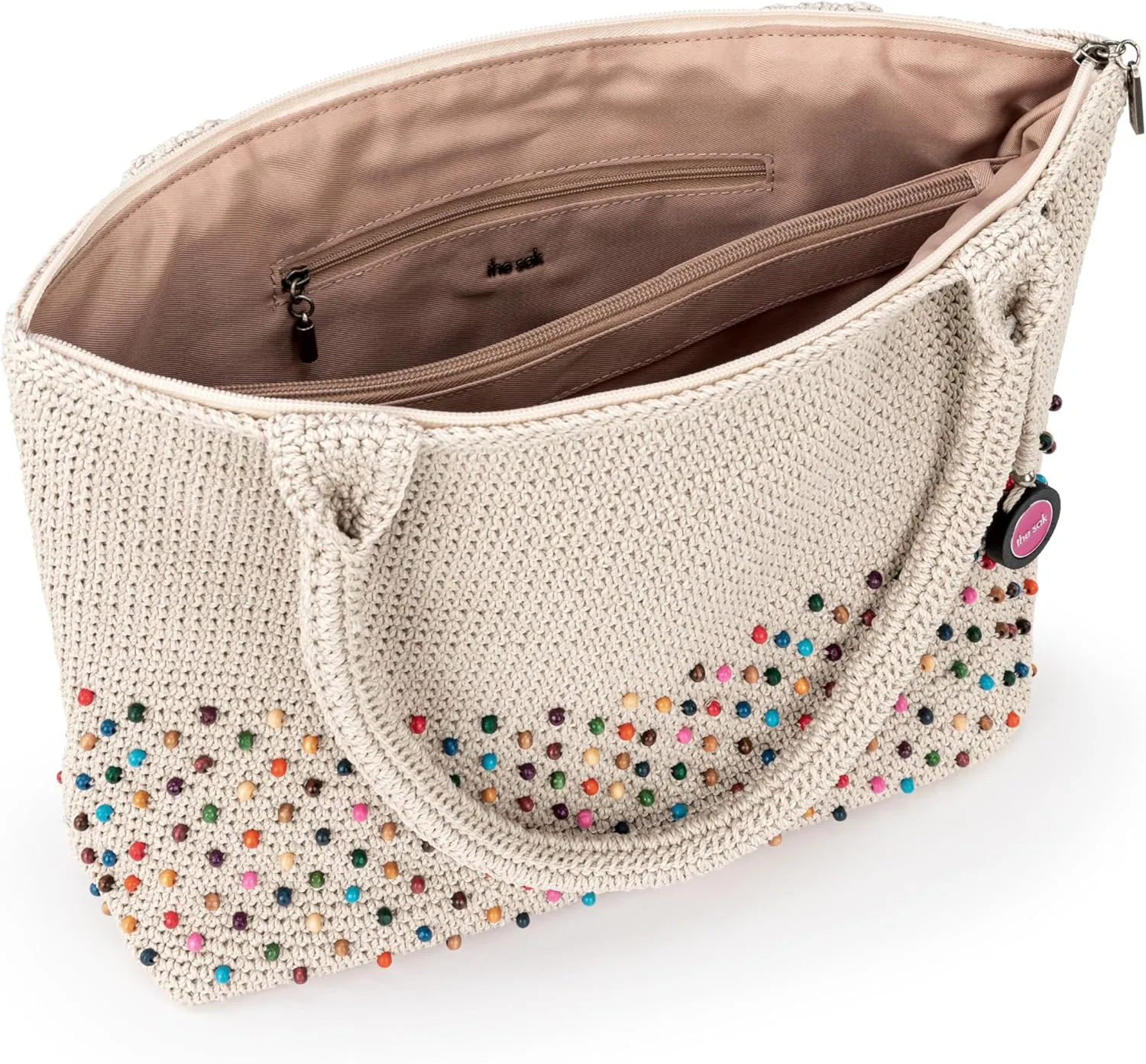 The Sak Crafted Classics Tote Bag - Hand Crochet Women's Purse For Everyday, Travel, Beach Bag - Carryall Shoulder Bag Straps