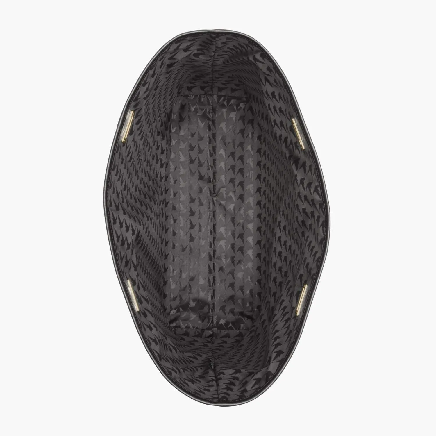 The Seville Shell - Saffiano Leather - Black / Gold / Black