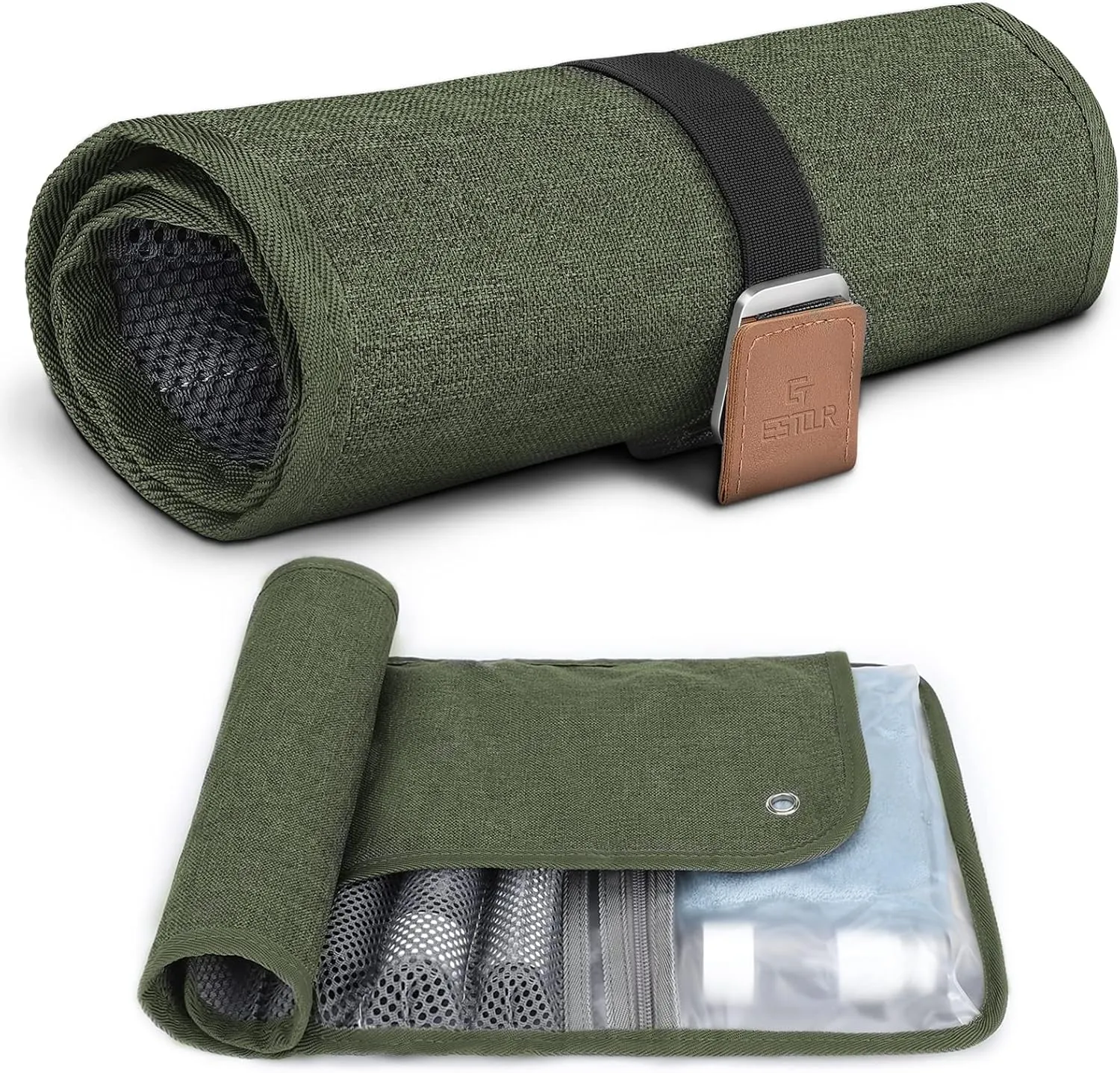 Toiletry Bag for Men, Travel Essentials Travel Toiletry Bag, Water-Resistant Compact Bathroom Roll Organizer for Hygiene, Shaving kit, Gifts for men