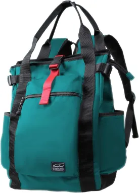 Unisex Laptop Tote Backpack Convertible Lightweight Nylon Water-Resistant Everyday Shoulder Tote bag Backpack with Water Bottle Pocket Work Travel, Peacock Blue