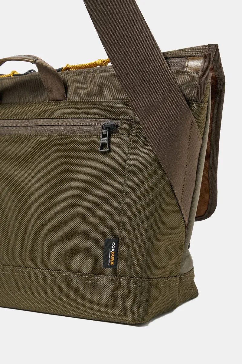 Universal Works x Master-Piece Courier Bag (Olive Recycled Tech Canvas)