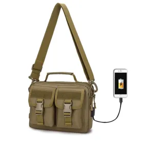USB Molle Messenger Bags Shoulder Sling Pack