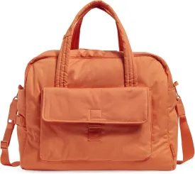 Vera Bradley Women's Cotton Utility Travel Bag, Orange Bell Pepper - Recycled Cotton, One Size