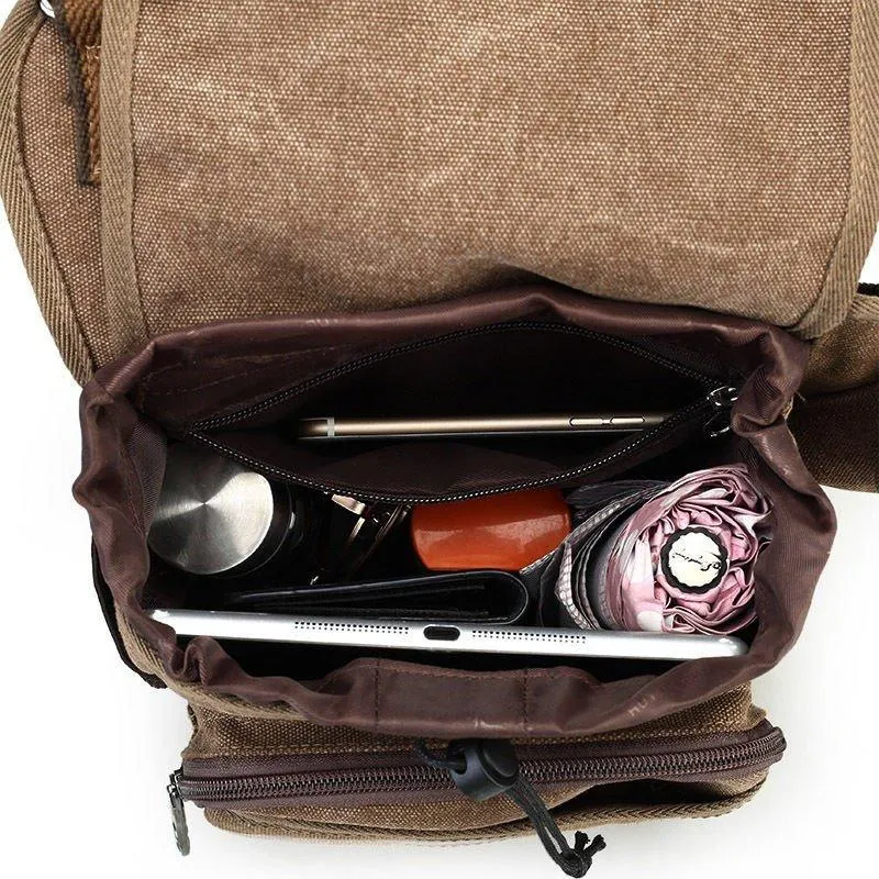 Vintage Canvas Shoulder Molle Messenger Bag