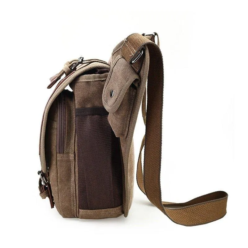 Vintage Canvas Shoulder Molle Messenger Bag