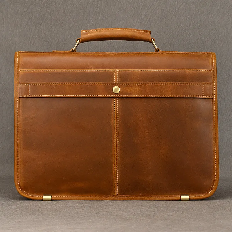 Vintage Leather Laptop Messenger Bag