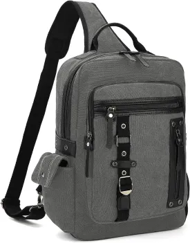Vintage Messenger Bag, Canvas Backpack for Travel, Men's Shoulder Bag, Dual-use Bag for Hand Carry and Crossbody Carry