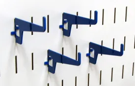 Wall Control 2-7/8in Long Reach Hook Pack - Slotted Metal Pegboard Hooks Pegboard and Slotted Tool Board - Blue