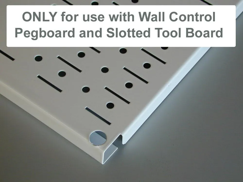 Wall Control 2-7/8in Long Reach Hook Pack - Slotted Metal Pegboard Hooks Pegboard and Slotted Tool Board - Blue