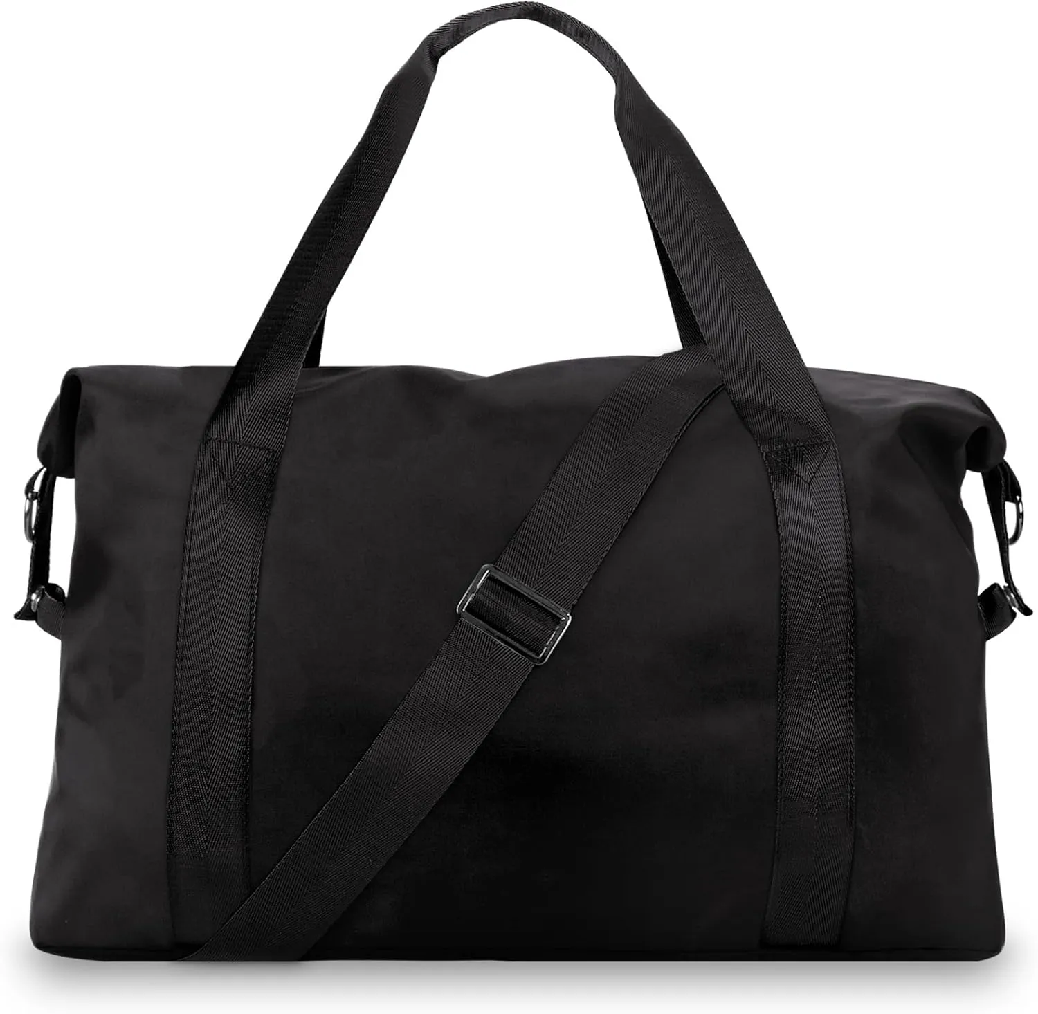 WALNEW Travel Duffle Bag for Women - Water-resistant Duffle Bag with Wet Pocket, Carry On Personal Item Travel Bag, Weekender Overnight Bag, Hospital Bag for Women Labor Delivery, Black