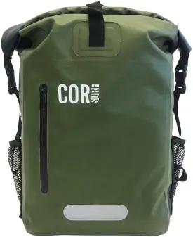 Waterproof Backpack with Laptop Sleeve | Heavy Duty Hiking, Kayak Dry Bag Backpack | Roll-Top Closure (25L, Green)