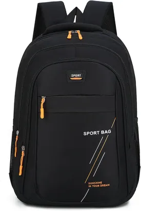 Waterproof Travel Backpack for Outdoor, Large Capacity Laptop Backpack Fits 15.6-Inch Devices (Black)