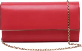 Women Evening Bag Vegan Leather Clutch Purse Shoulder Crossbody Envelope Bag for Party Wedding Prom Bridal