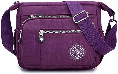 Womens Cross Body Bag Casual Shoulder Bag Handbag Multi Pocket Messenger for Shopping Daily Use