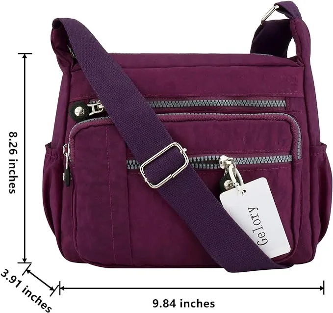 Womens Cross Body Bag Casual Shoulder Bag Handbag Multi Pocket Messenger for Shopping Daily Use