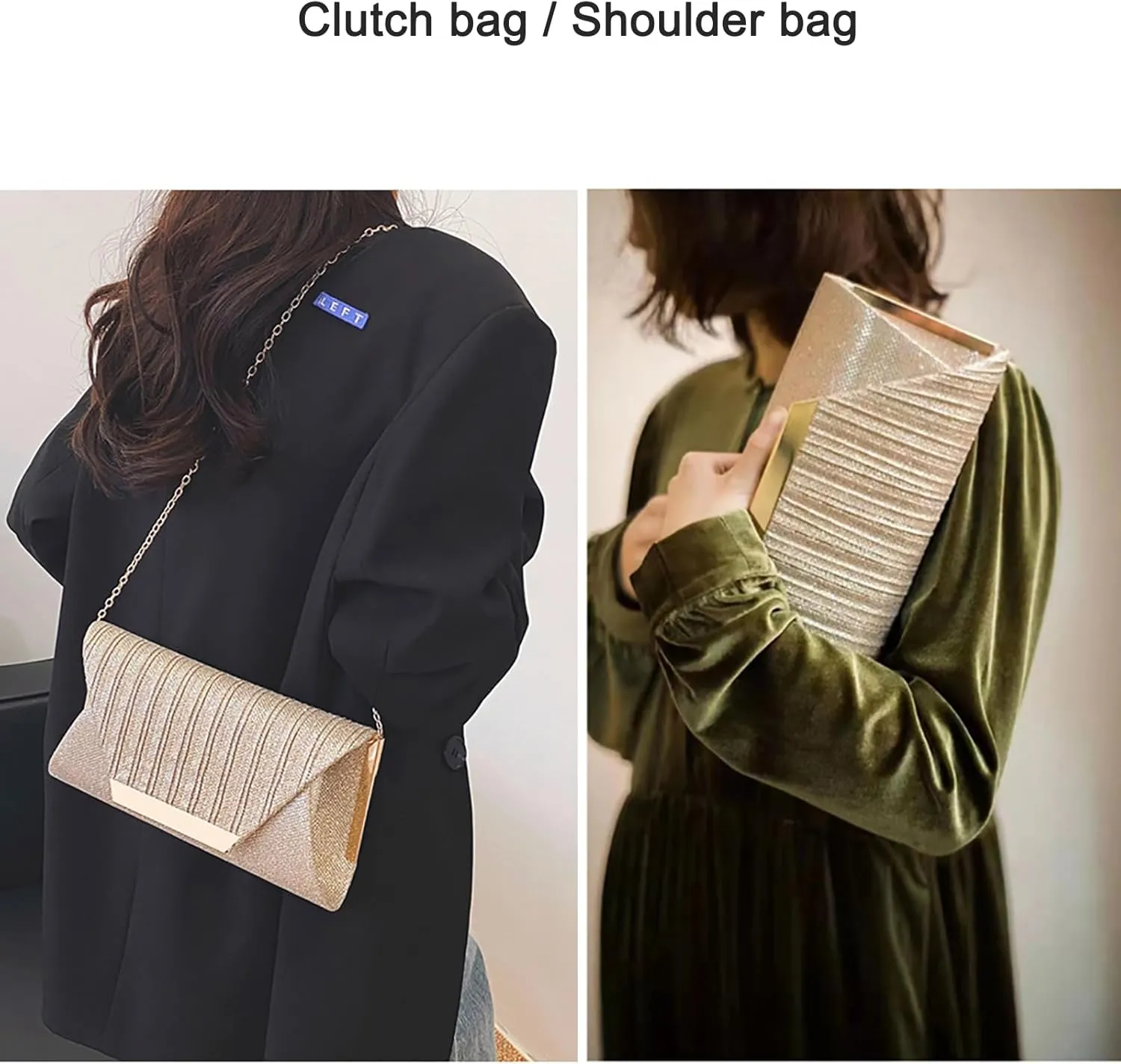 Women's Evening Handbags Formal Clutch Purse, Sequin Wedding Bridal Guest Envelope Clutch