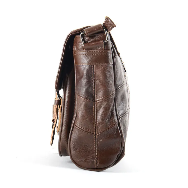Woodland Leathers Lorenz Leather Brown Messenger Bag