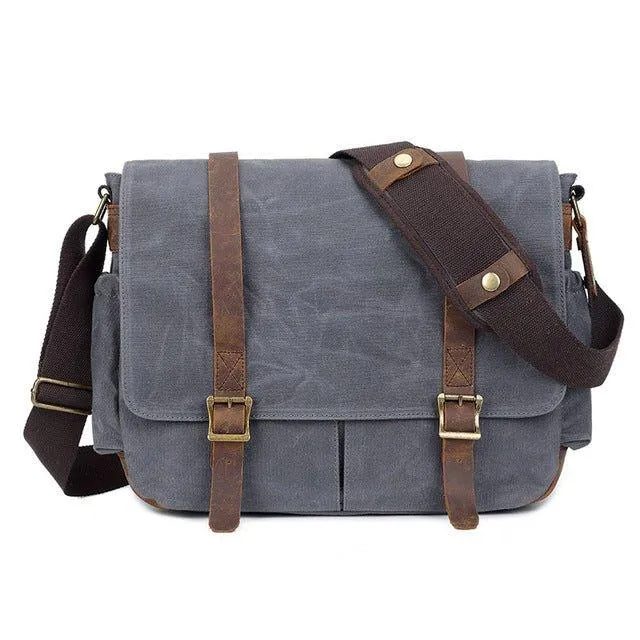 Woosir Waxed Canvas DSLR Camera Messenger Bag