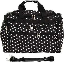World Traveler Fashion 19-Inch Duffel Bag  Stylish, Versatile, and Perfectly Sized for Every Adventure, Black White Dot