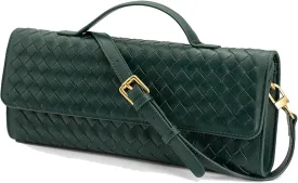 Woven Evening Clutch Purses Shoulder Handbag Crossbody Bags with Adjustable Shoulder Strap Trendy Handmade