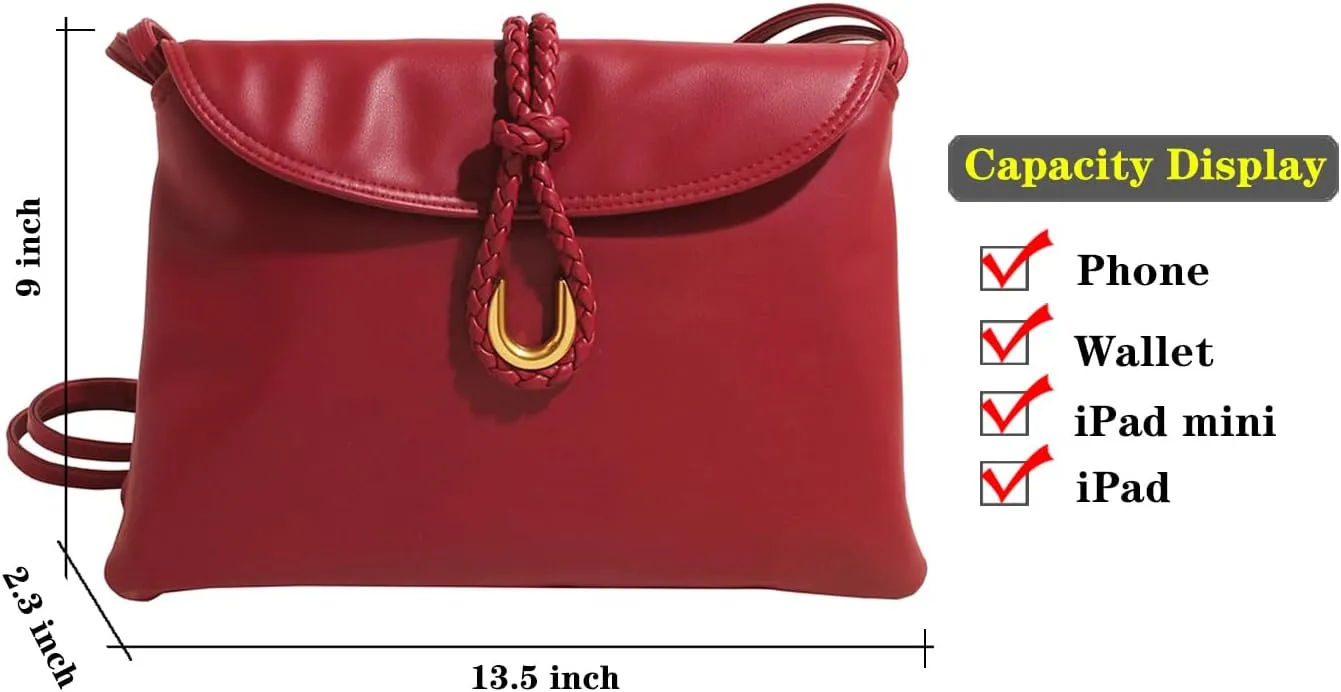 YP Crossbody Bags for Women Vegan Leather Medium Crossbody Purse Trendy Shoulder Handbags