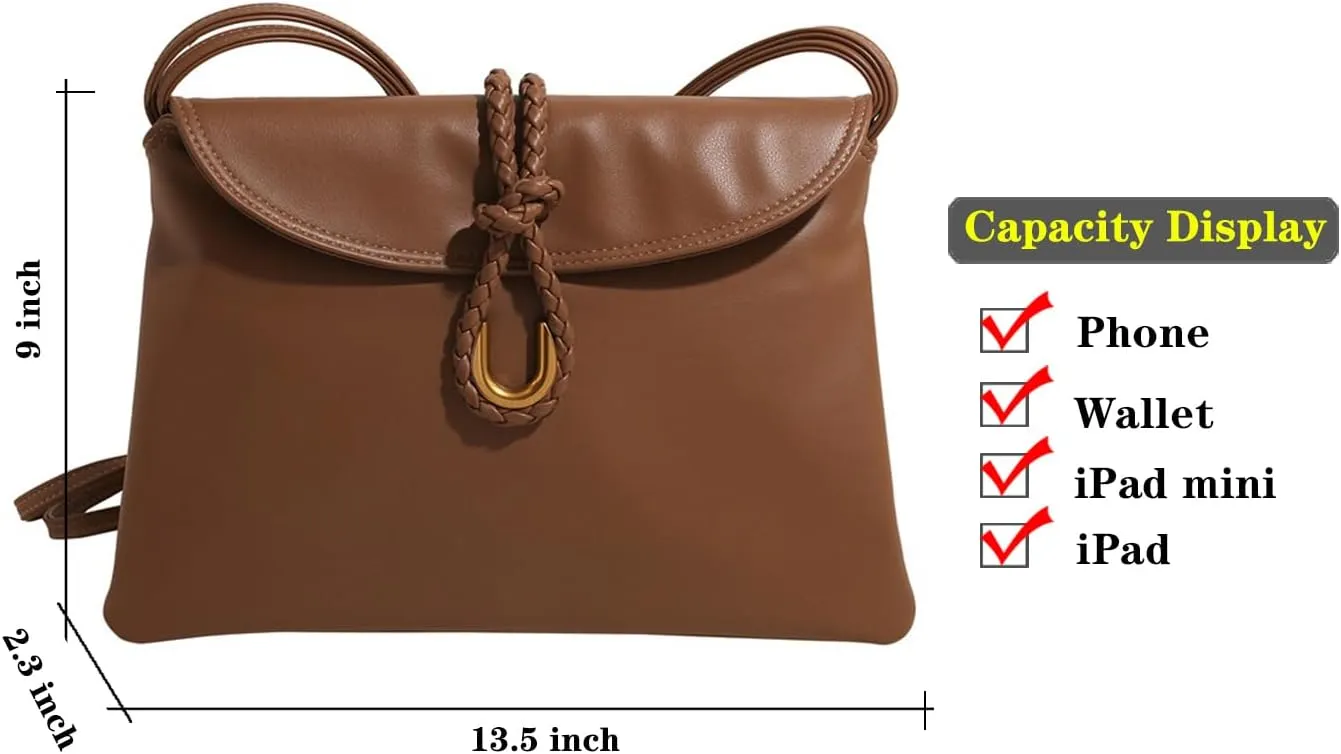 YP Crossbody Bags for Women Vegan Leather Medium Crossbody Purse Trendy Shoulder Handbags
