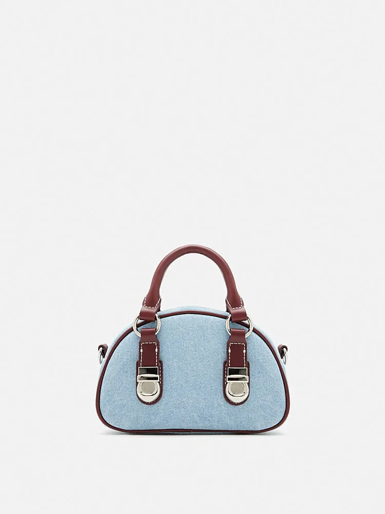 Yvonne Denim Top Handle Bag