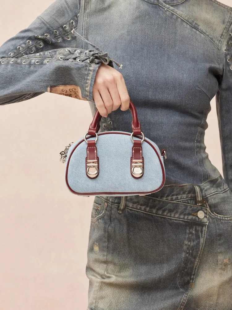 Yvonne Denim Top Handle Bag