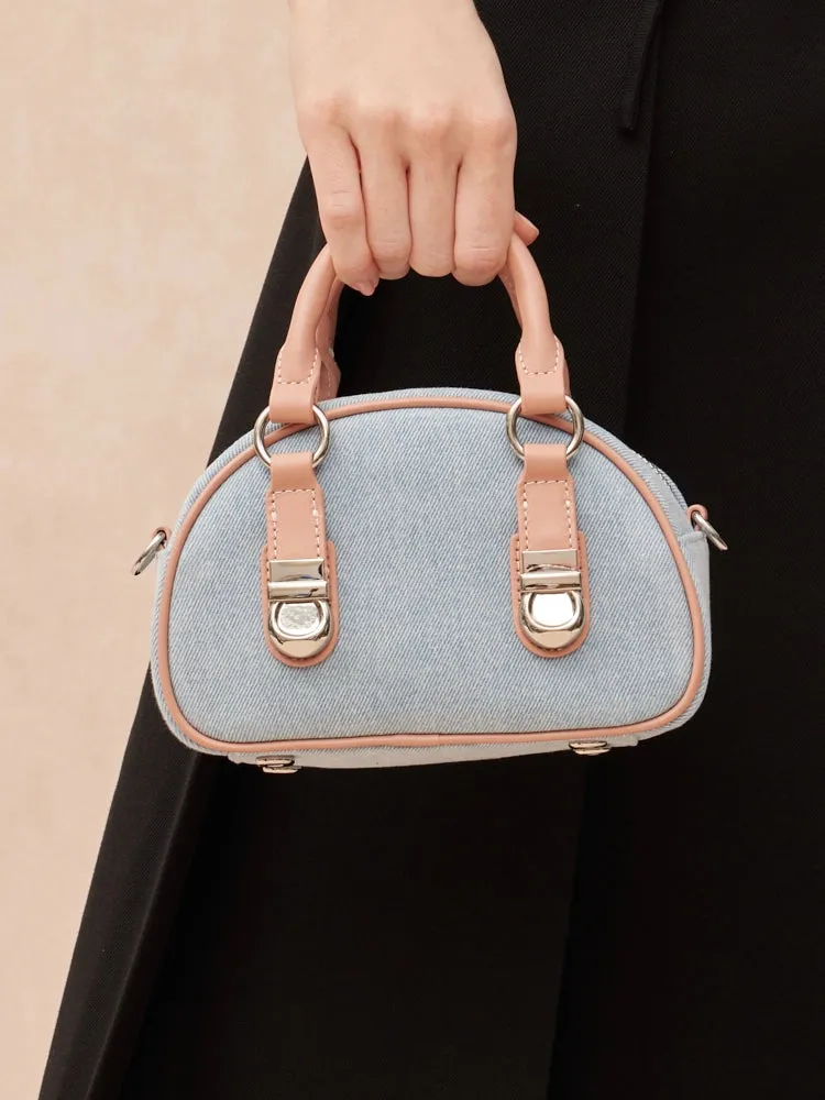 Yvonne Denim Top Handle Bag