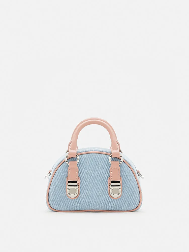 Yvonne Denim Top Handle Bag