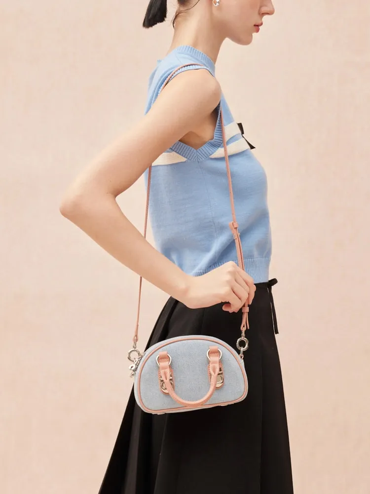 Yvonne Denim Top Handle Bag