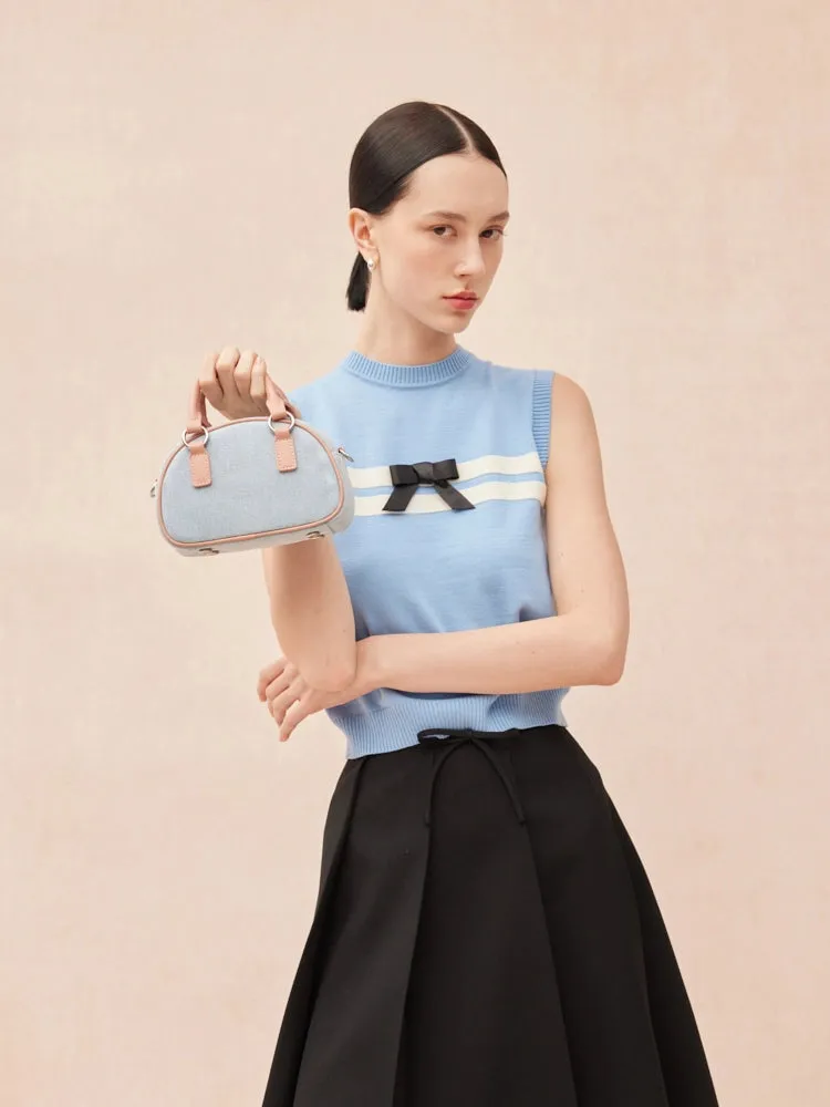 Yvonne Denim Top Handle Bag